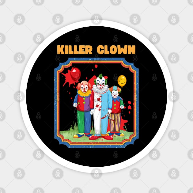 killer clown Magnet by derrickcrack